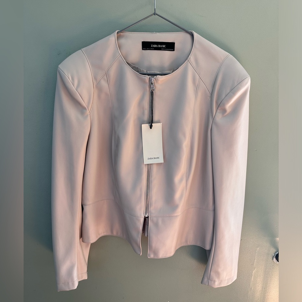 ♥️ ZARA - Nude Jacket - Size XL